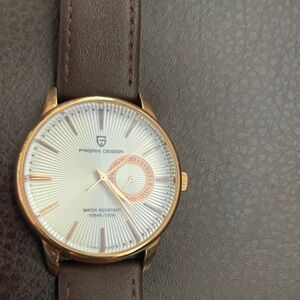 PAGANI DESIGN Men's Gold and Brown Watch